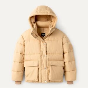 UGG Camel Puffer Jacket with Hood